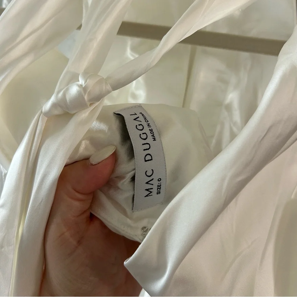 NWT 49520 Mac Duggal Keyhole Halter Empire Waist Gown - Picture 7 of 7